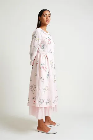 Payal Pratap   -   Rock Garden Forsythia Embroidered Dress with Slip (2pcs)
