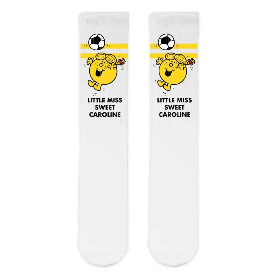 Personalised Little Miss Football Slogan Adult Sports Socks