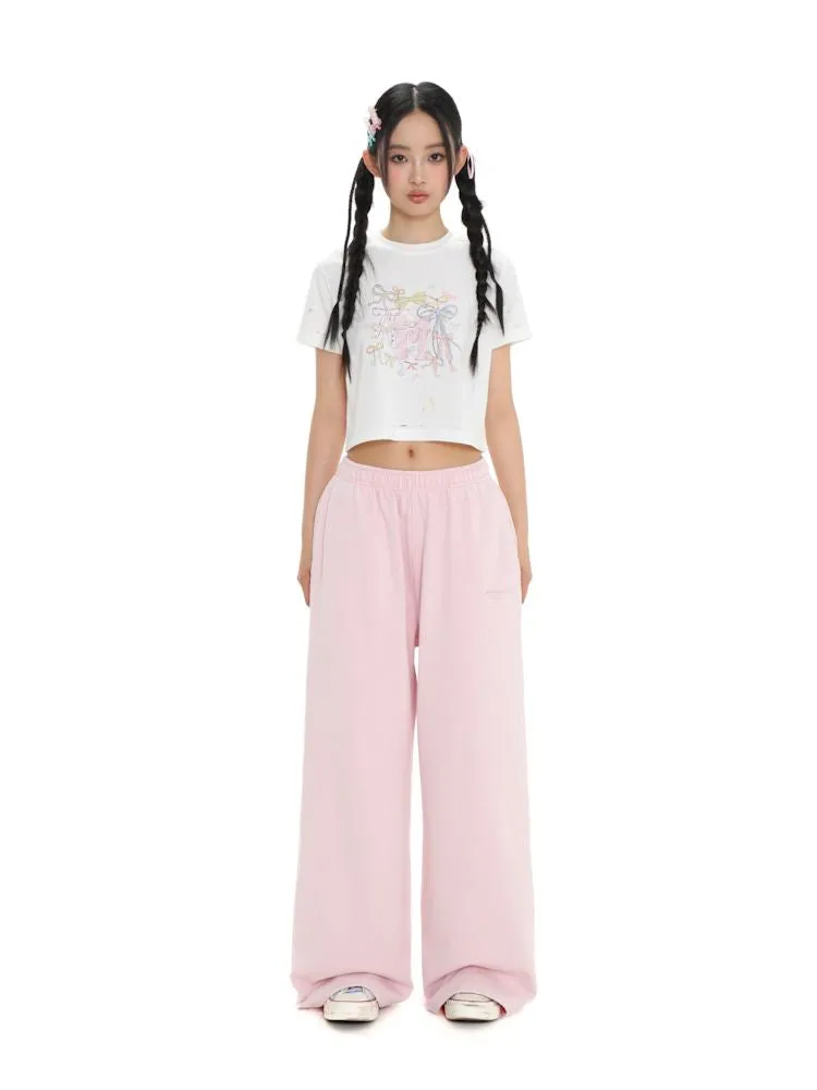 pink comfortable sports trousers