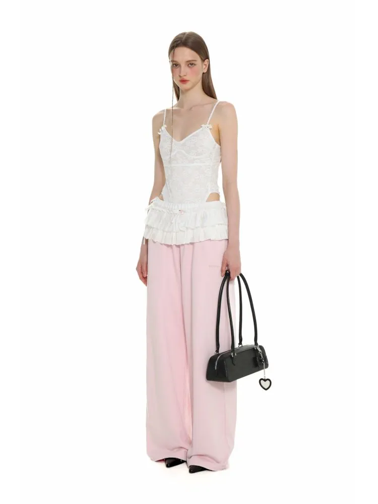 pink comfortable sports trousers