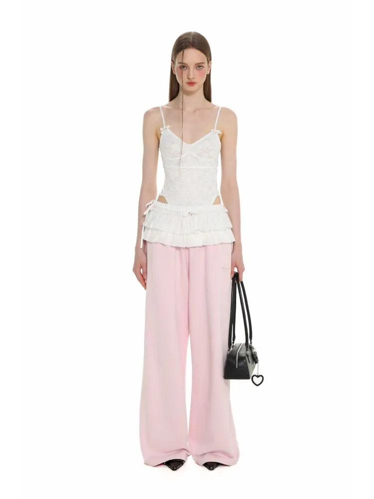 pink comfortable sports trousers