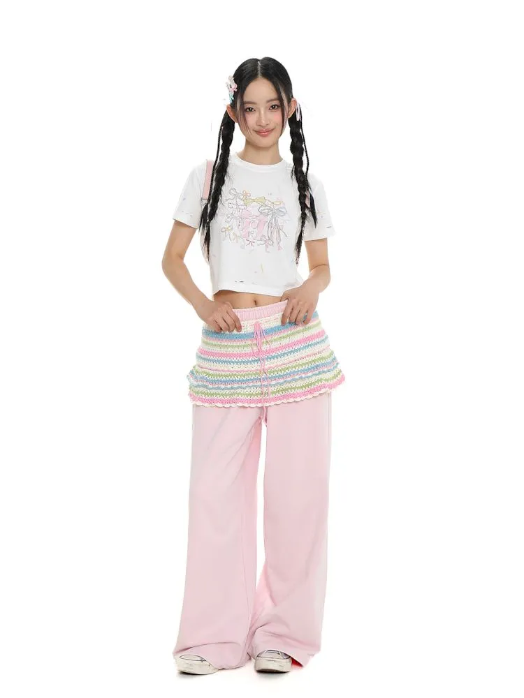 pink comfortable sports trousers