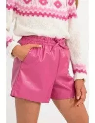 Pink Leather Shorts..