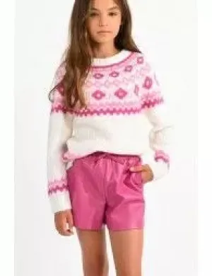 Pink Leather Shorts..