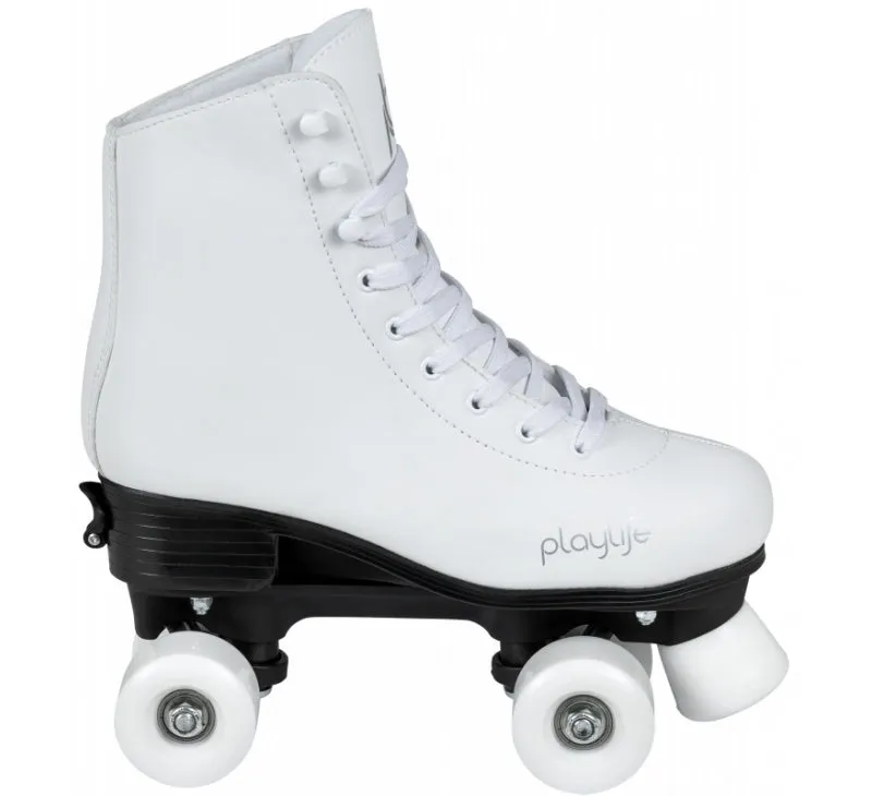 Playlife Adjustable Roller Skates - Classic White