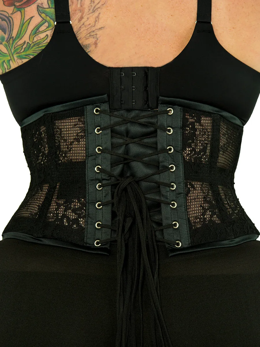 Plus Size Lace Hourglass Curve Waspie Underbust Corset : CS-201