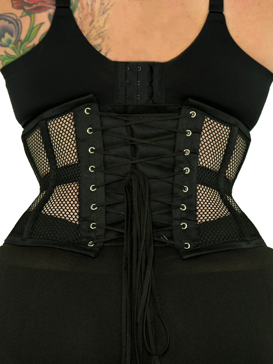 Plus Size Mesh Hourglass Curve Waspie Underbust Corset : CS-201