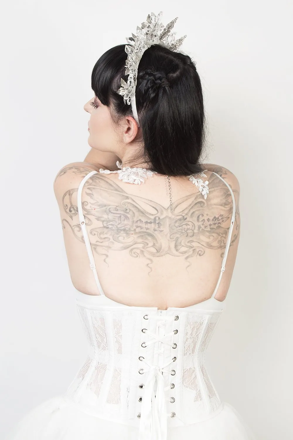 Plus Size Underbust Lace Weave Waspie Corset