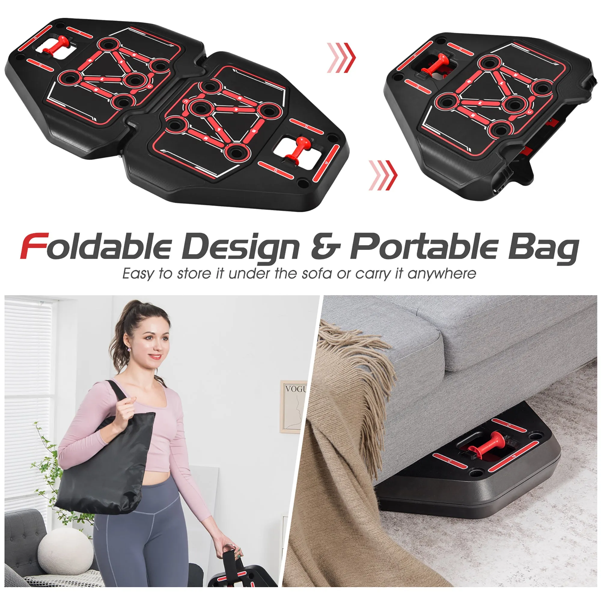 Portable Home Gym Full Body Workout Equipment w/ 8 Exercise Accessories