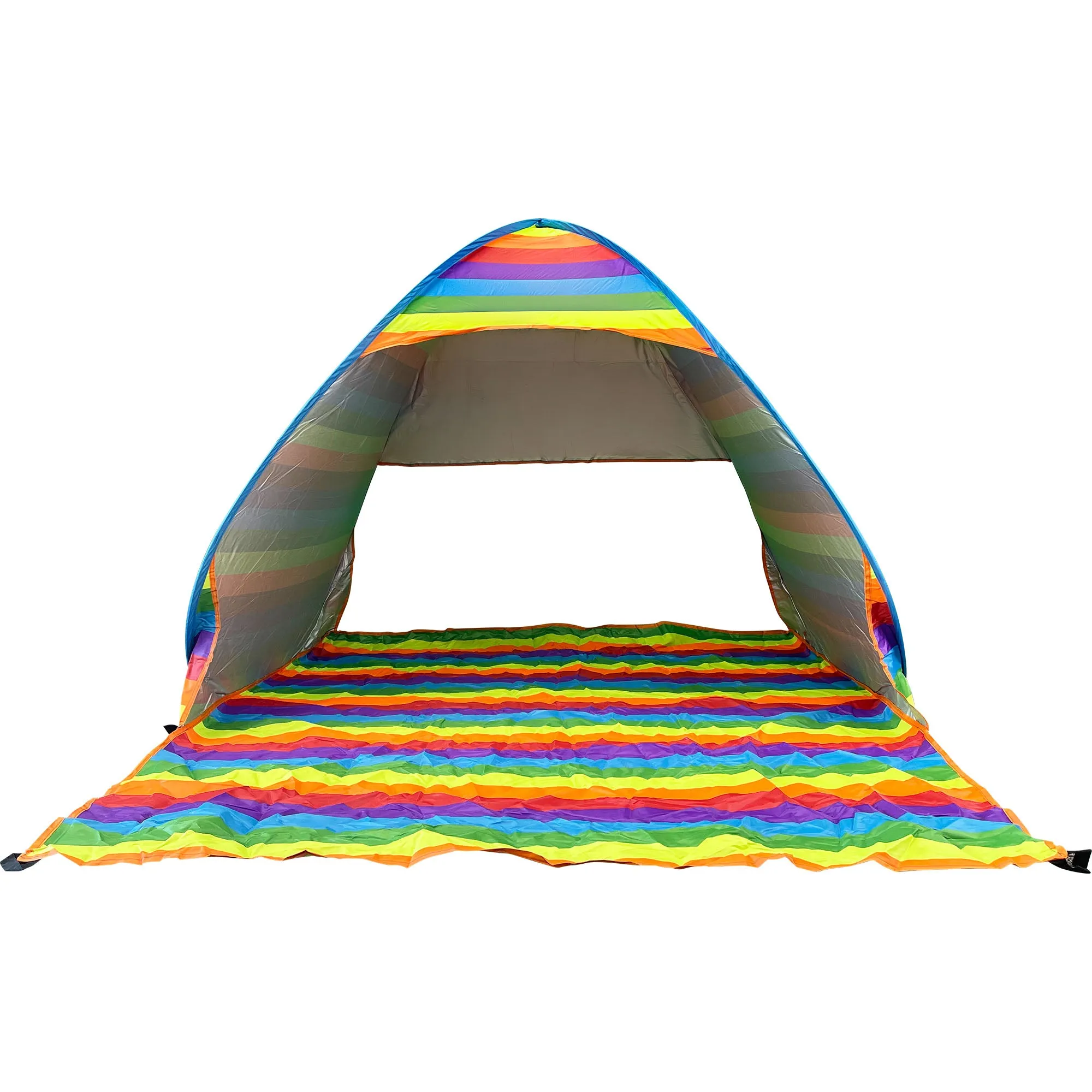 Portable Summer Beach Tent for 2, Lightweight, Round Shape, UPF 50  Sun Protection, Zipper Closure, Vestibule Utility, Sturdy Alloy Support, Durable Polyester Material