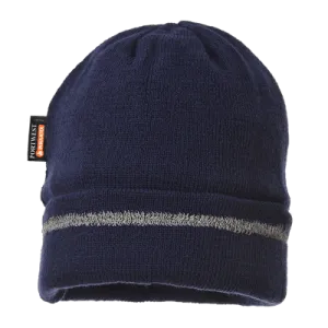 Portwest B023 Reflective Trim Knit Hat Thinsulate® Lined