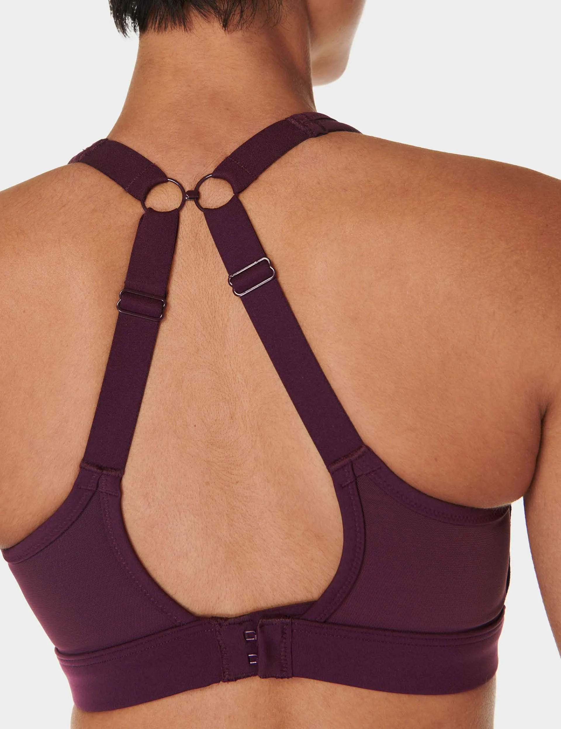 Power Icon Running Bra - Midnight Cherry Purple