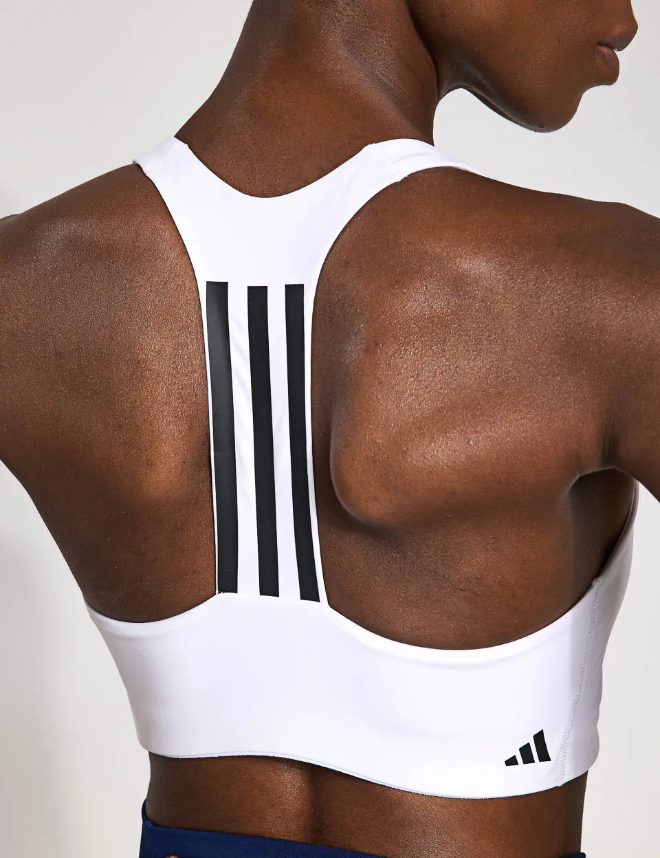 Powerimpact Training Medium-Support 3-Stripes Bra - White