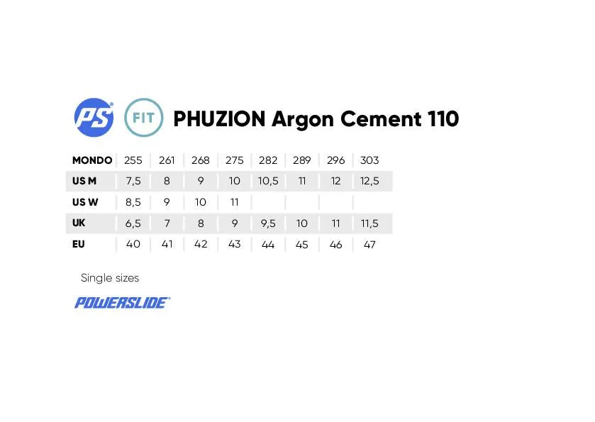 Powerslide Phuzion Argon Cement 110 Inline Skates