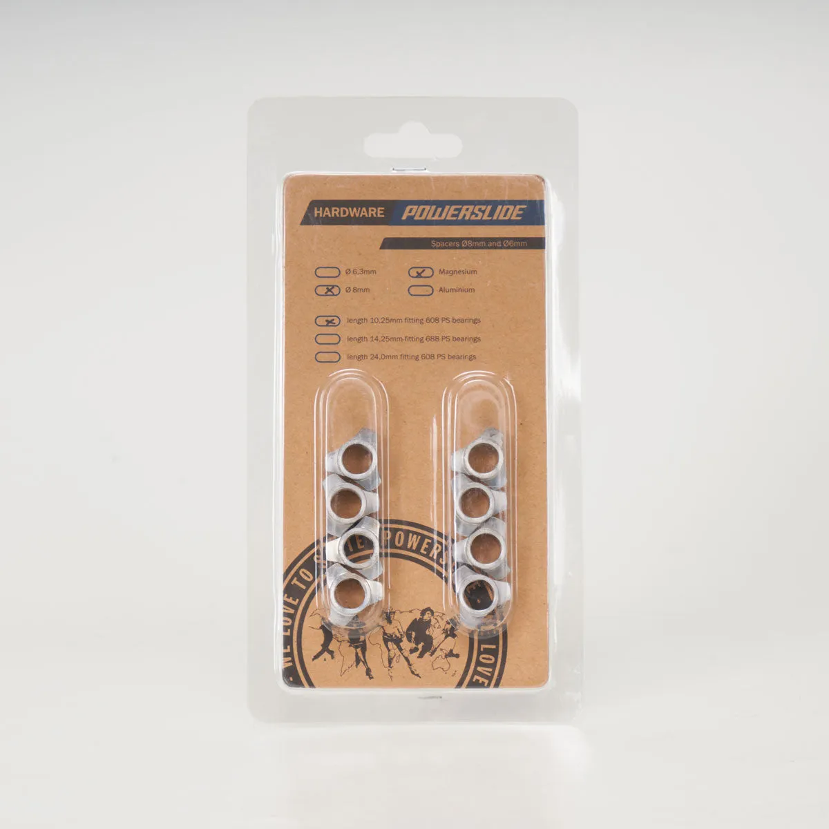 Powerslide Precision Spacer Mag 8mm 608 8-Pack