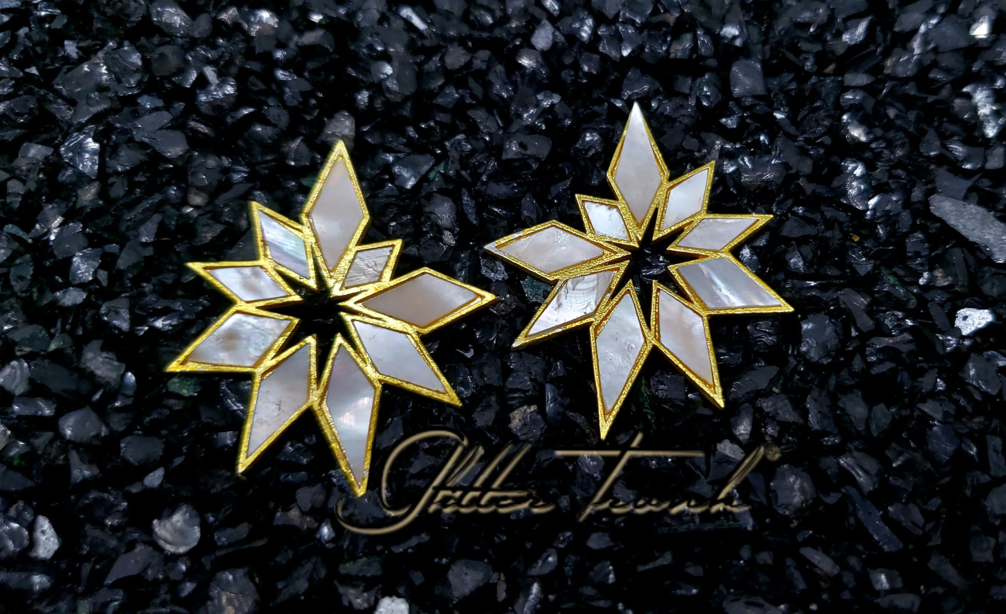 Preorder Helen MoP Gold Statement Earrings