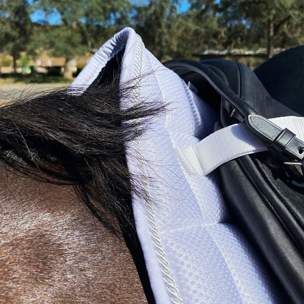 Pro Line 3D Air Mesh Dressage Saddle Pad White