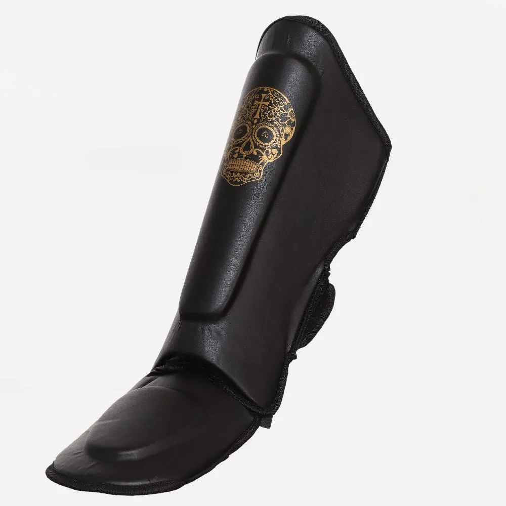 Punch Equipment COLLECTORS ITEM Punch Gold Skull AAA Shin Guards Shin Pads