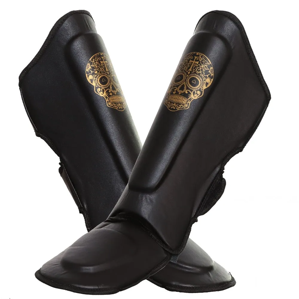 Punch Equipment COLLECTORS ITEM Punch Gold Skull AAA Shin Guards Shin Pads