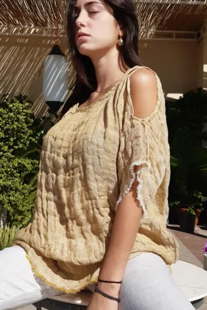 Pure Italian Linen Golden Positano Chemise