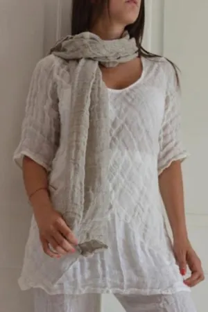 Pure Italian Linen Positano Long Top