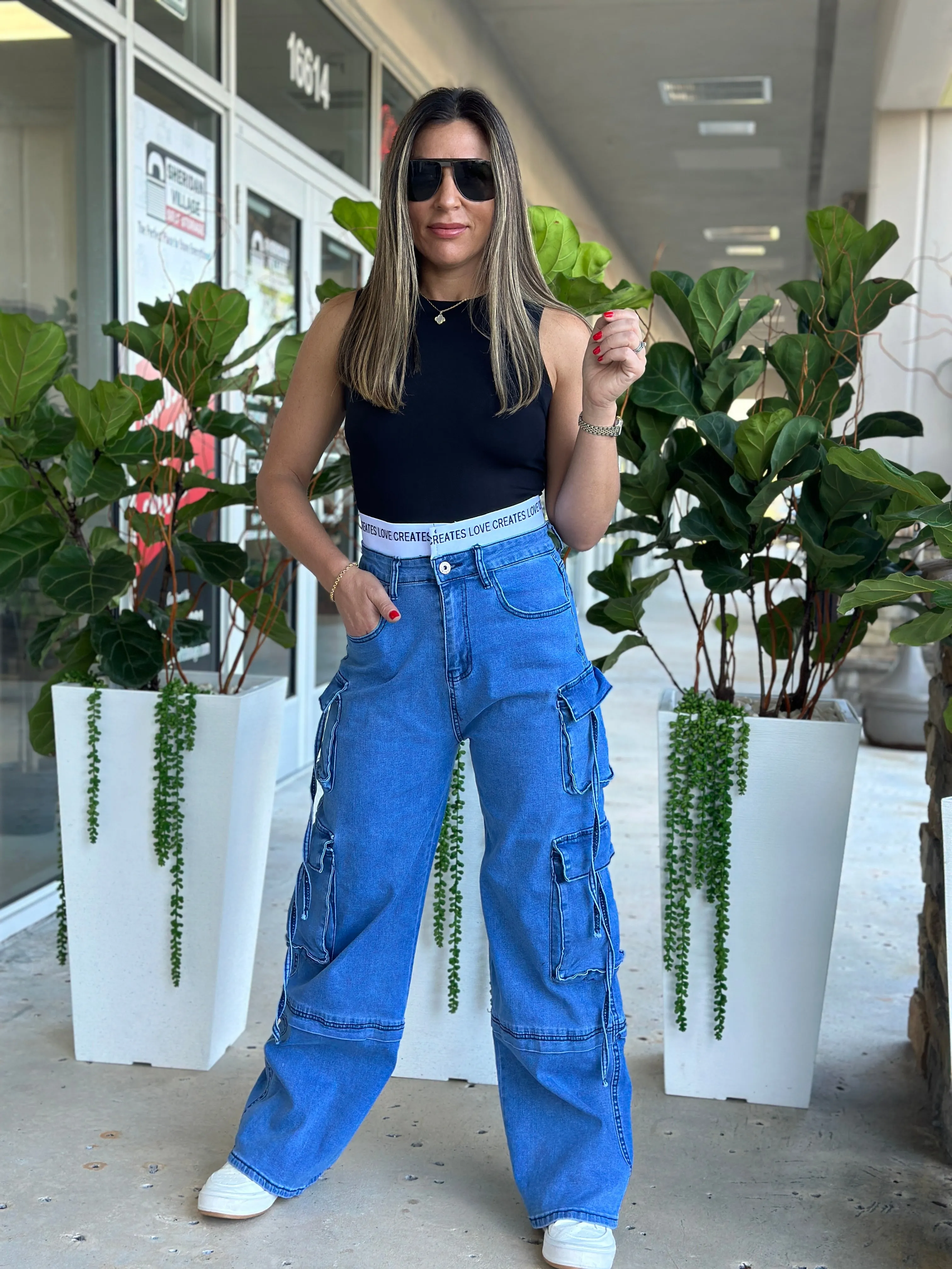"Camilla" Denim High Waisted Pants