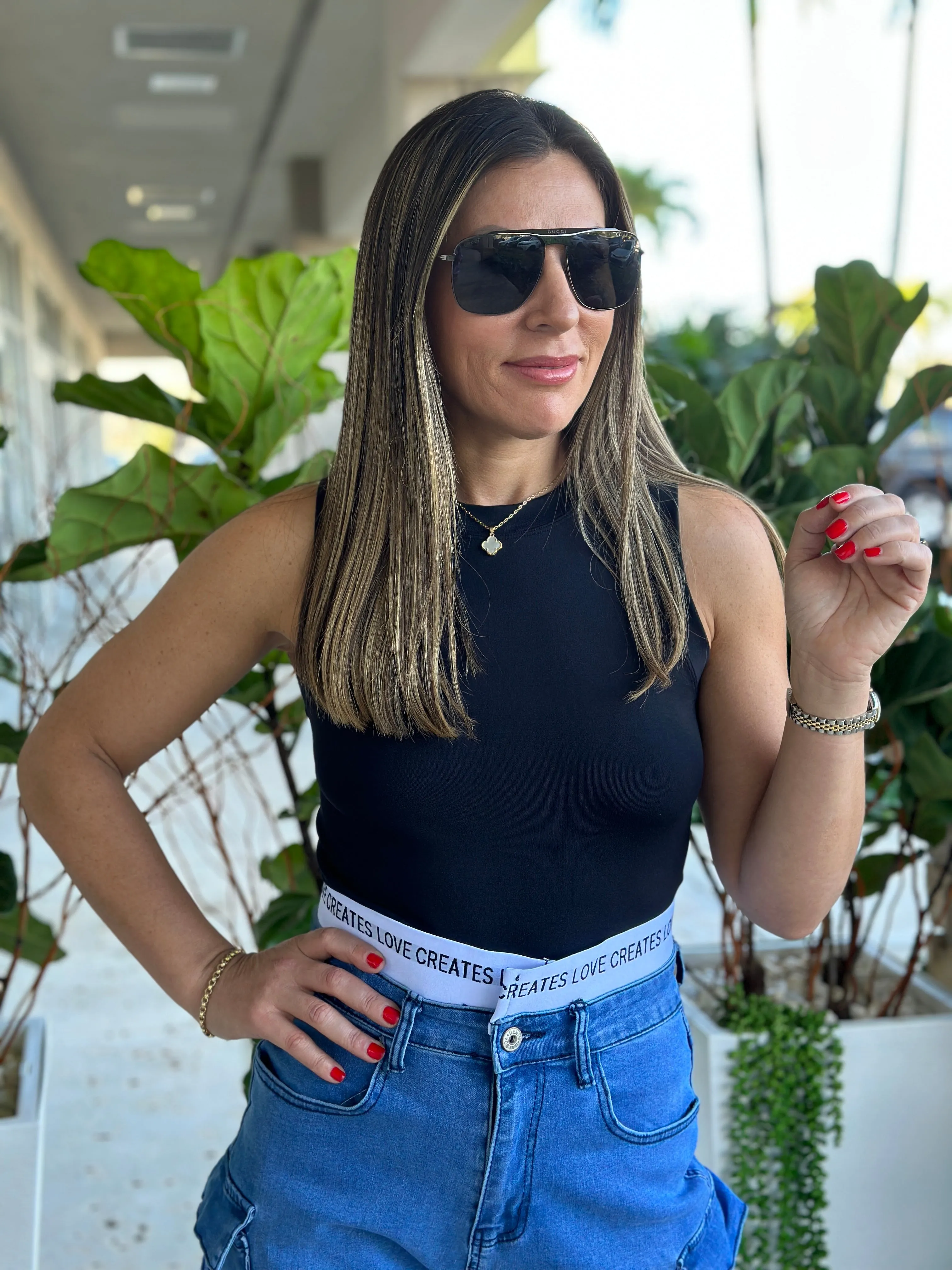 "Camilla" Denim High Waisted Pants