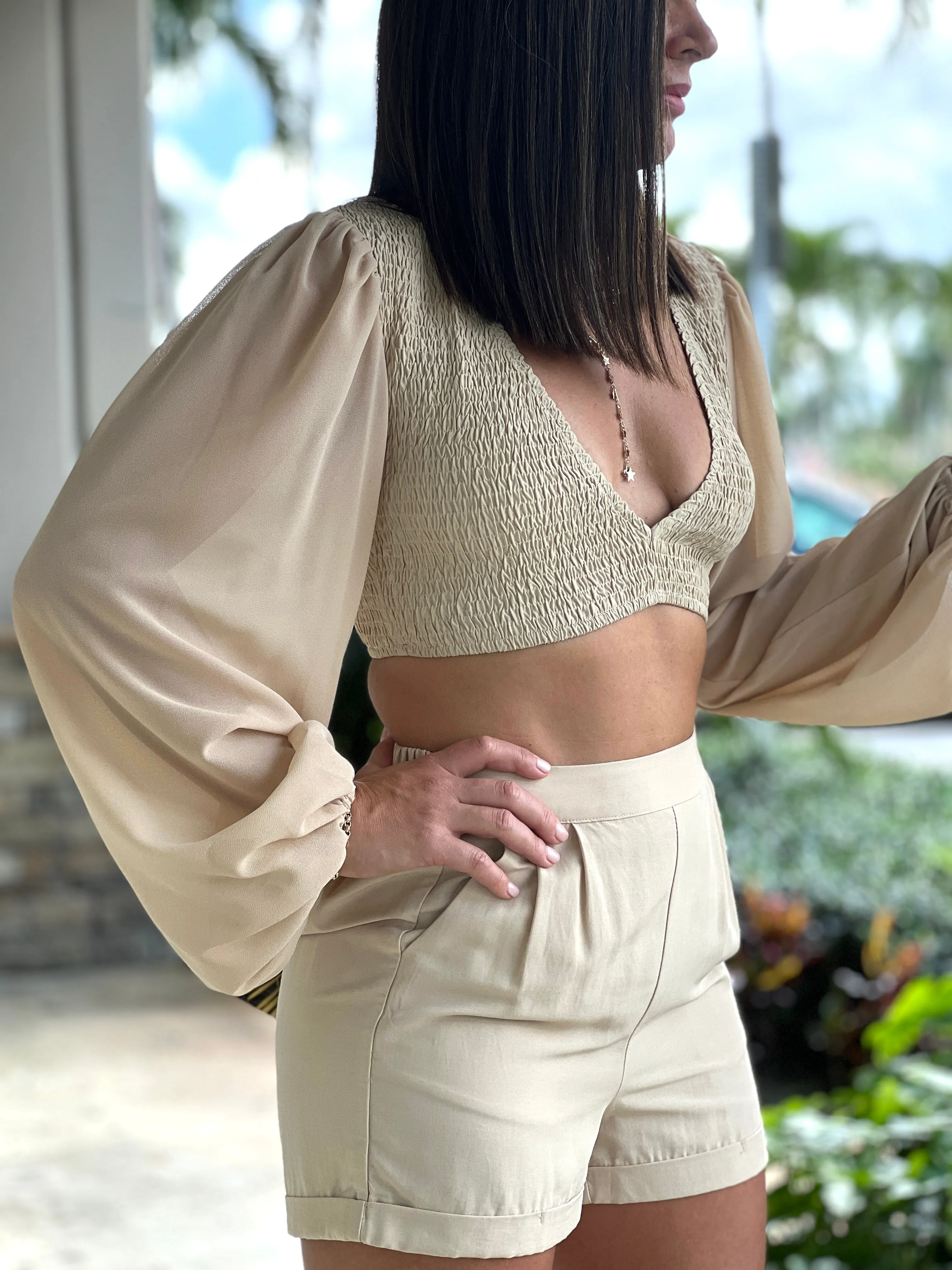 "Joanna" Crop Top And Short Set
