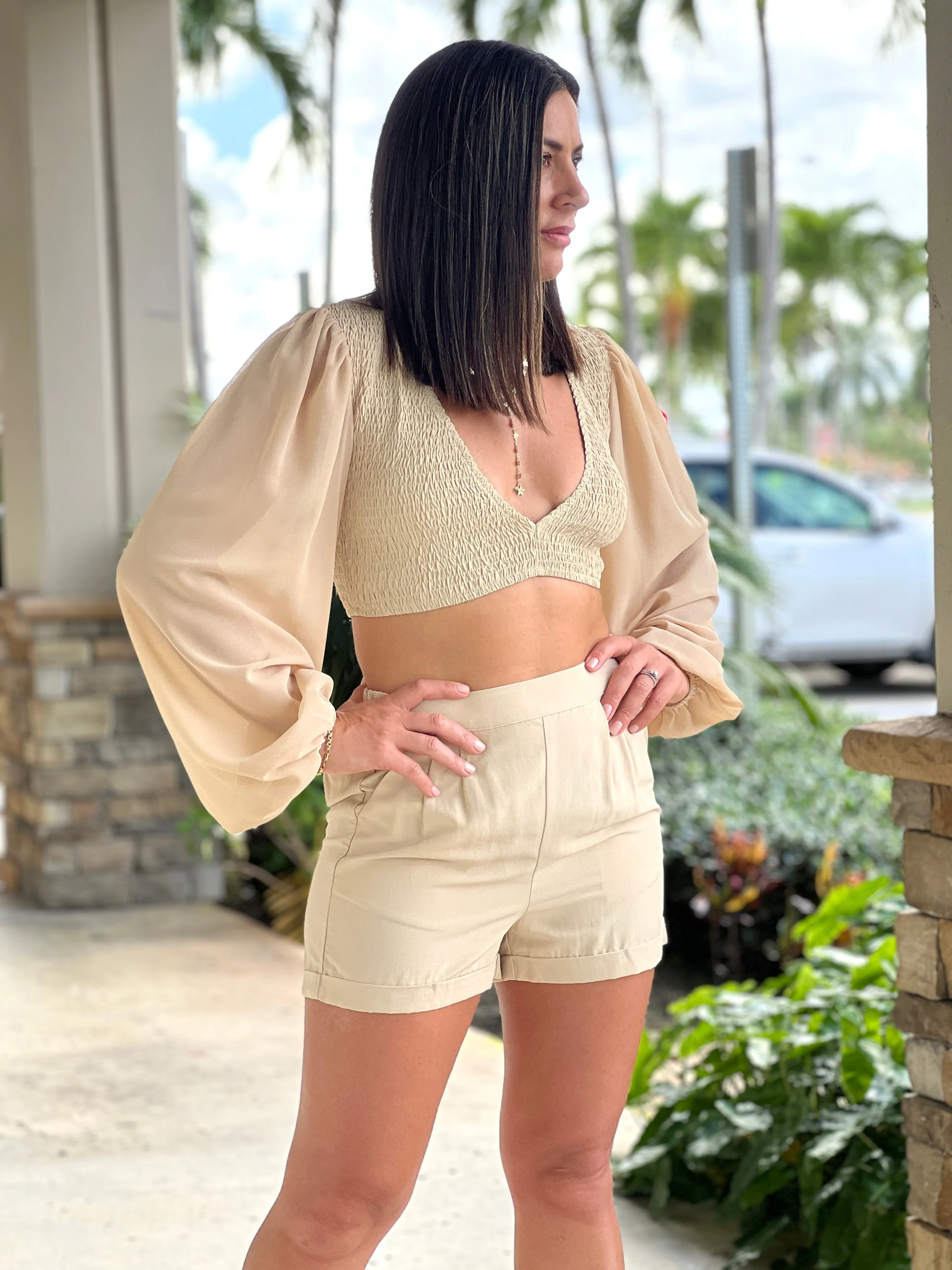"Joanna" Crop Top And Short Set