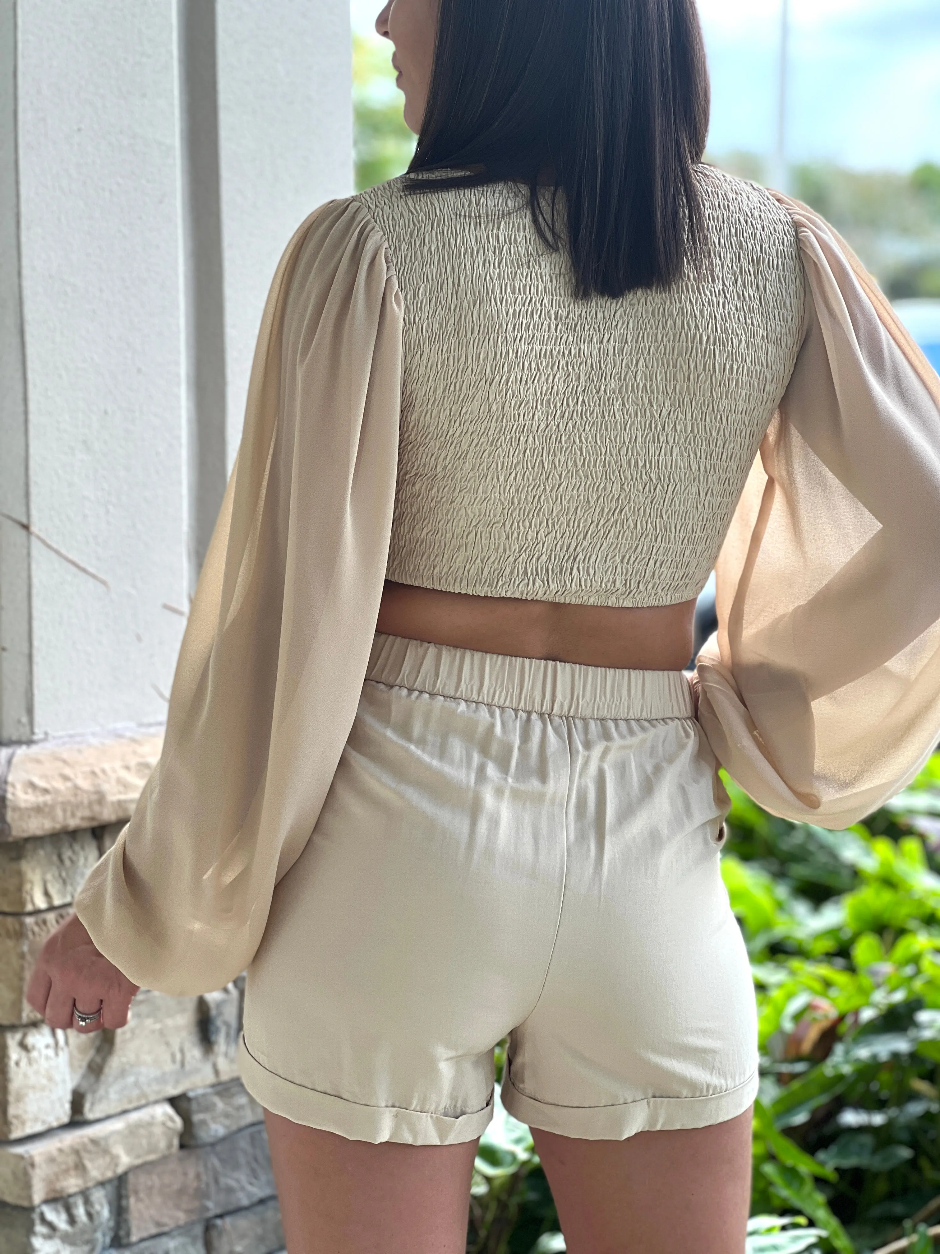 "Joanna" Crop Top And Short Set