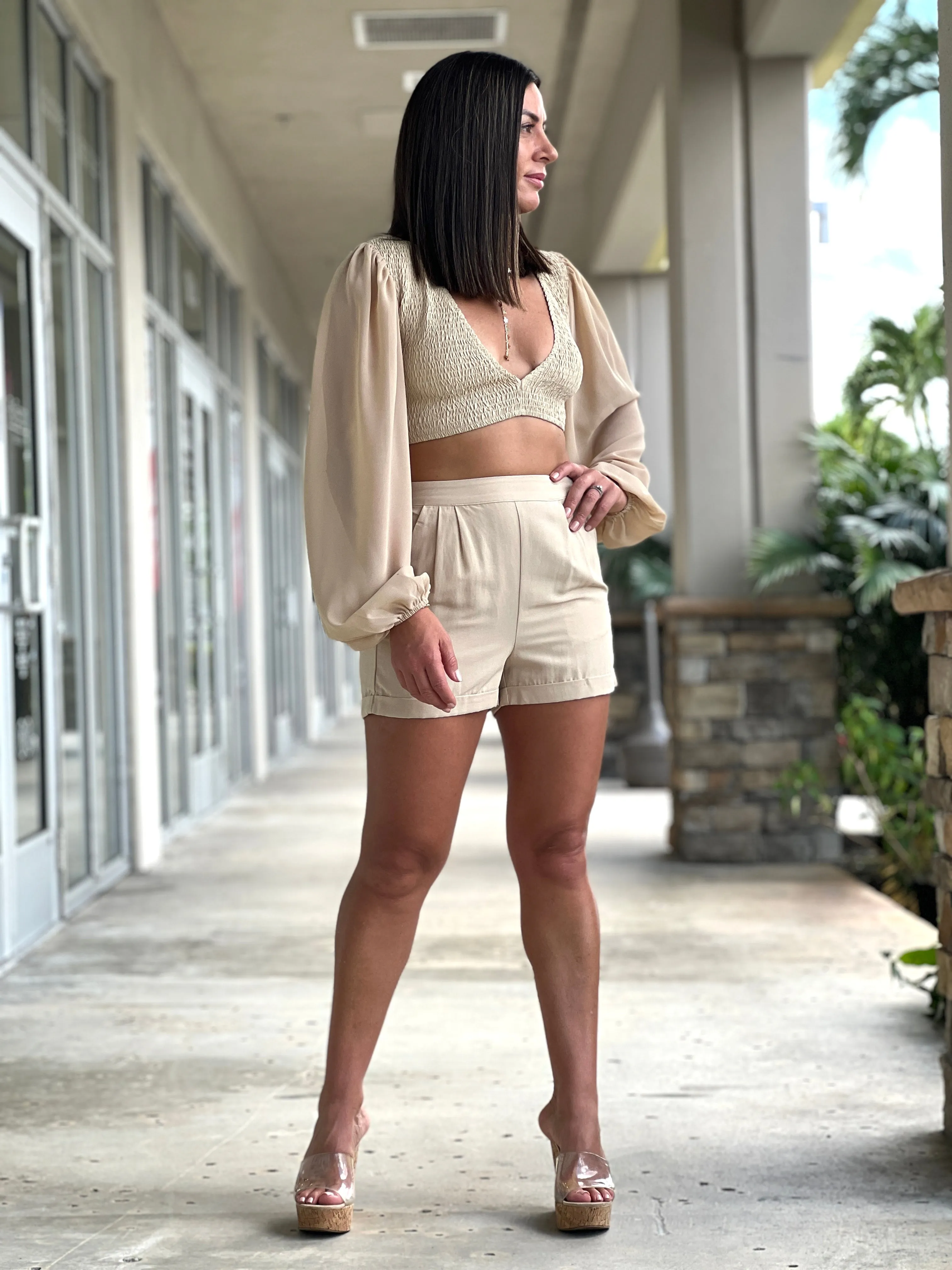 "Joanna" Crop Top And Short Set