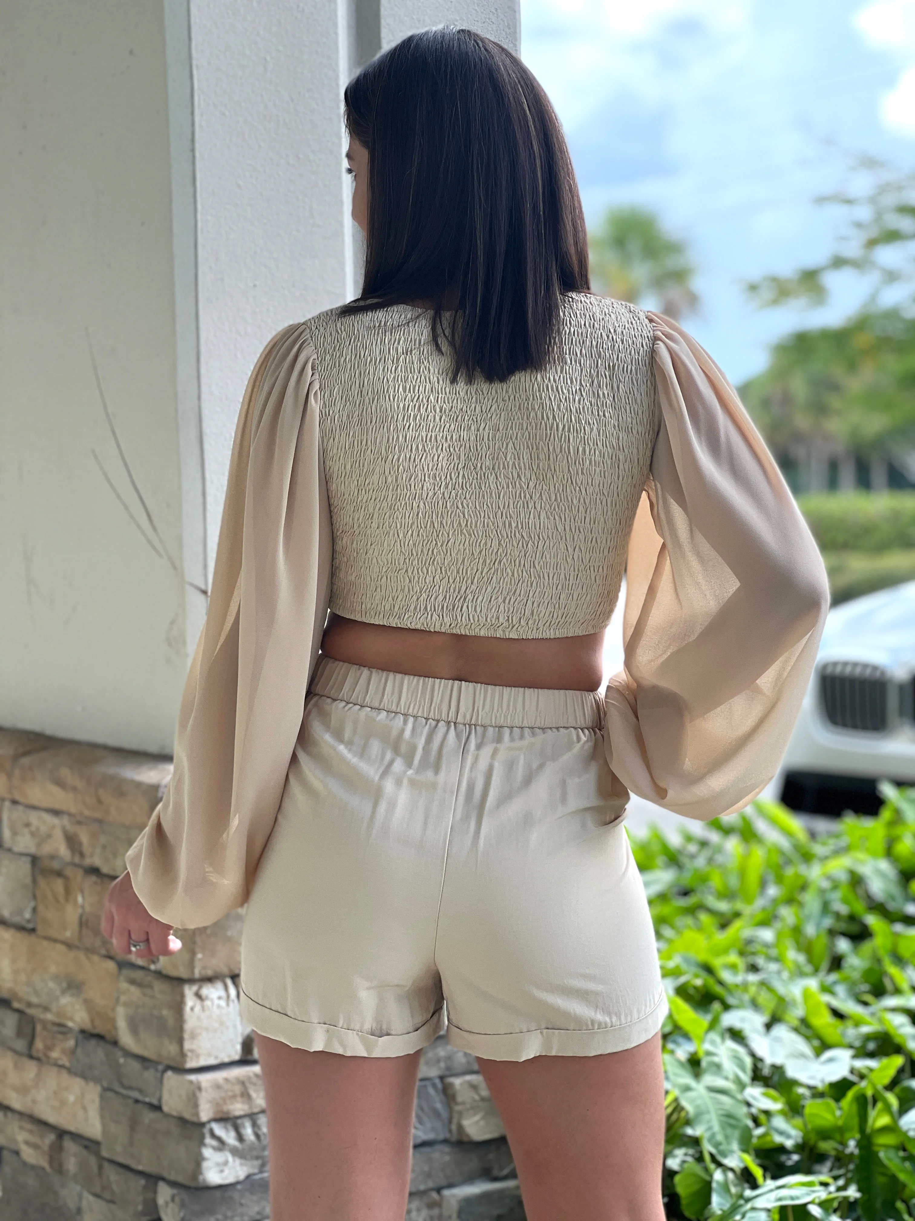 "Joanna" Crop Top And Short Set