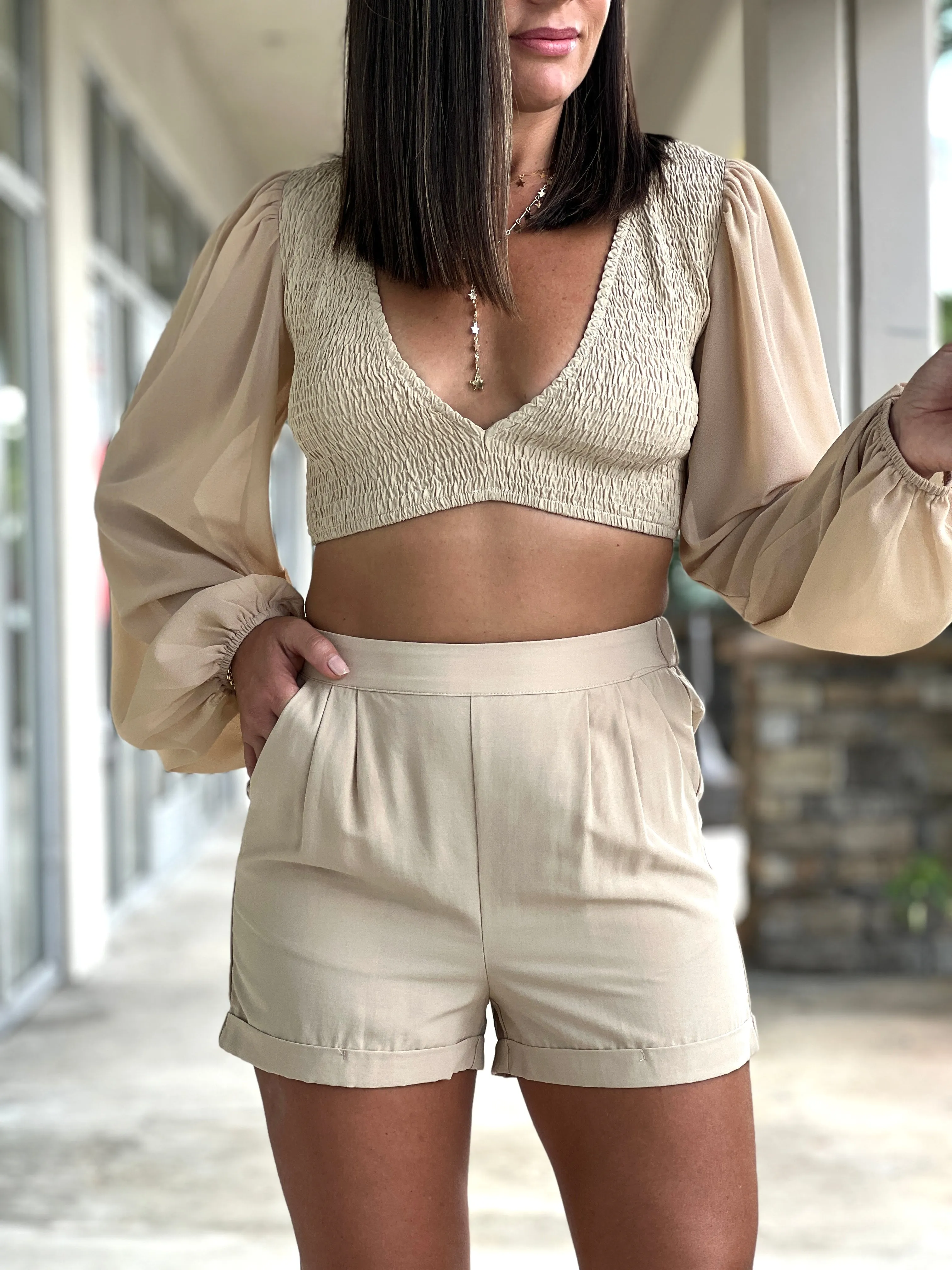 "Joanna" Crop Top And Short Set