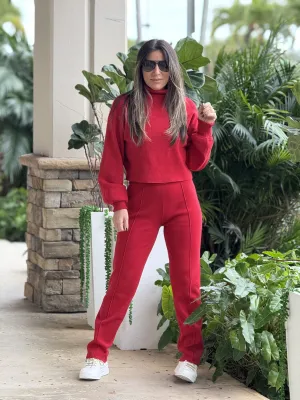 "Sonya" Turtle neck Knit Sweater And Pants Set