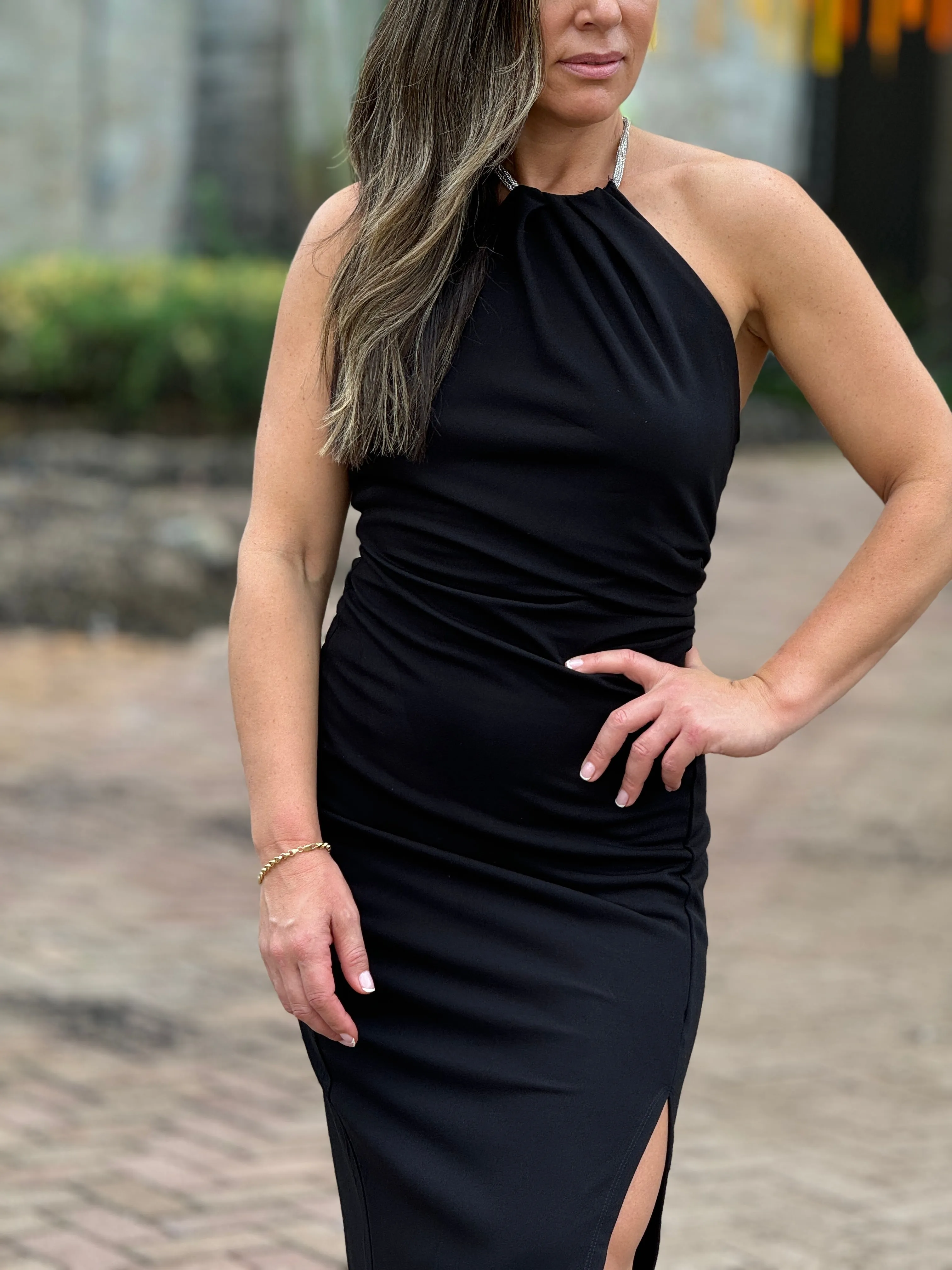 "Violeta" Halter Midi Dress