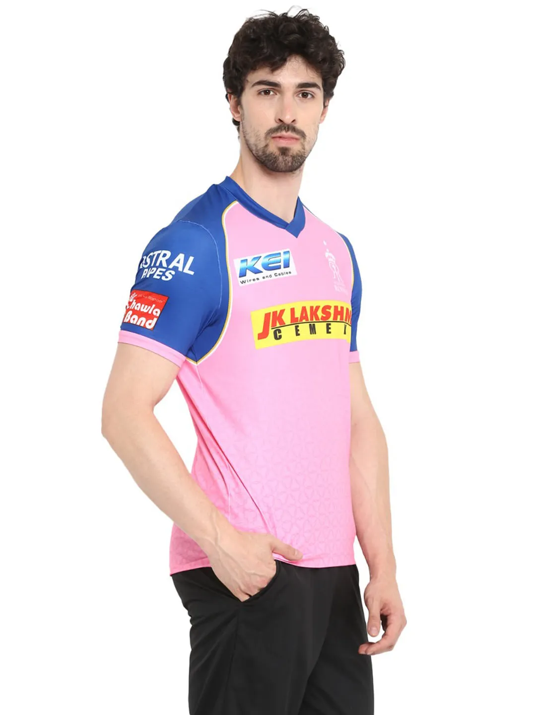 Rajasthan Royals Training Men Jersey RRRTMJ02-S-Pink