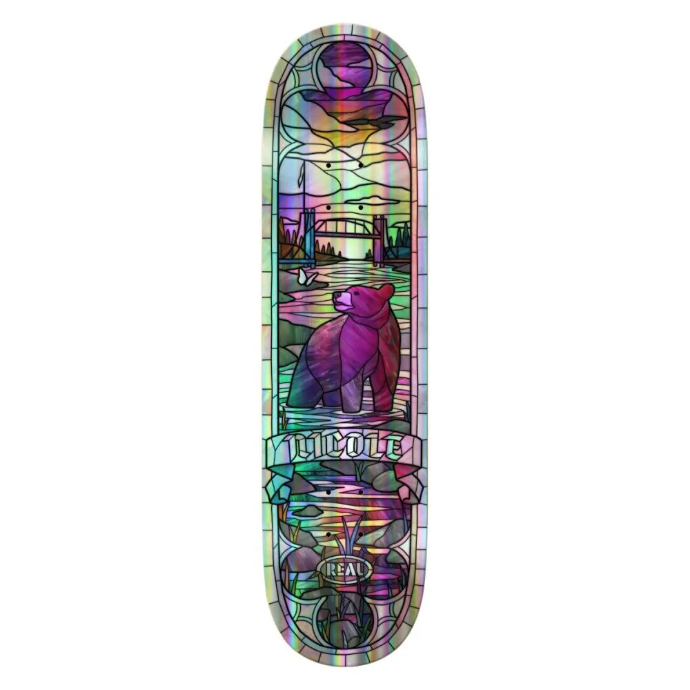 Real s Nicole Foil Holo Cathedral x Venom Custom Complete Skateboard - 8.38"