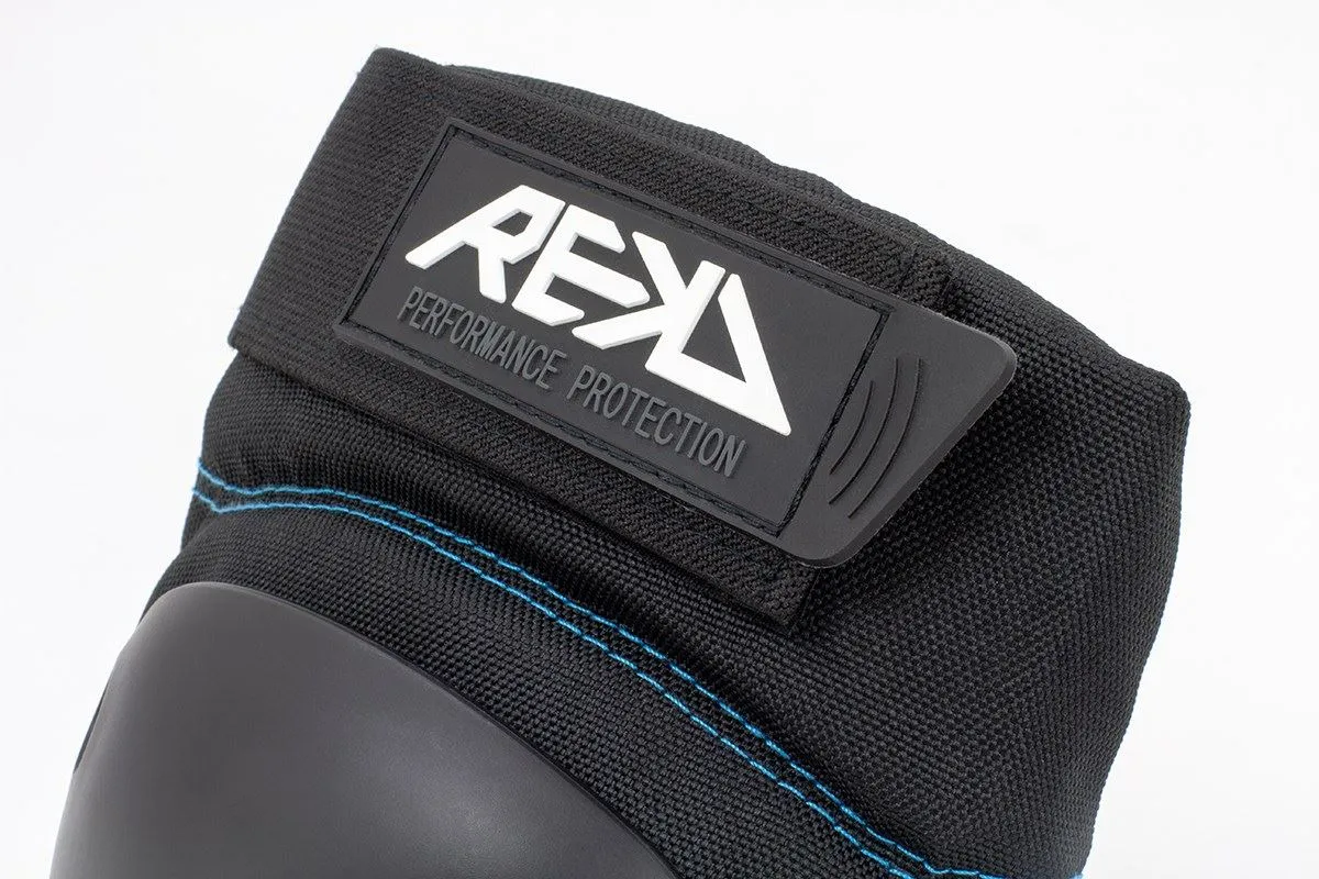 REKD Skateboard Skate Scooter BMX Ramp Knee Pads - Black / Blue