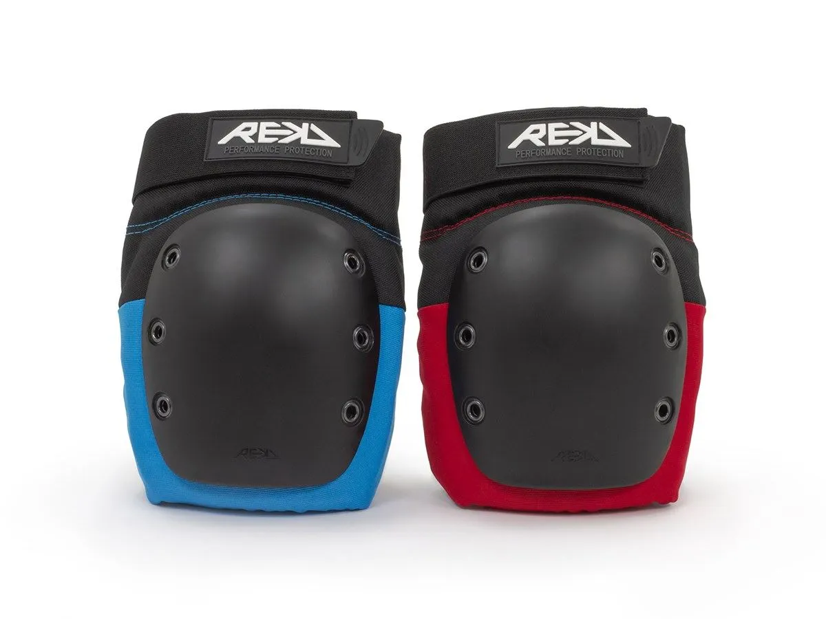 REKD Skateboard Skate Scooter BMX Ramp Knee Pads - Black / Blue