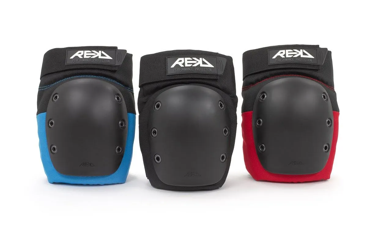 REKD Skateboard Skate Scooter BMX Ramp Knee Pads - Black / Blue