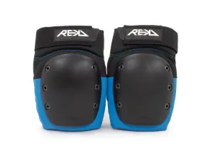 REKD Skateboard Skate Scooter BMX Ramp Knee Pads - Black / Blue