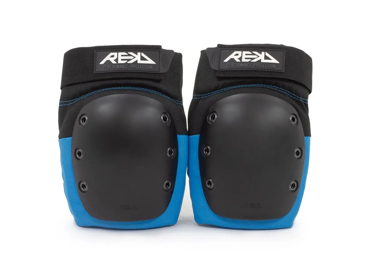 REKD Skateboard Skate Scooter BMX Ramp Knee Pads - Black / Blue