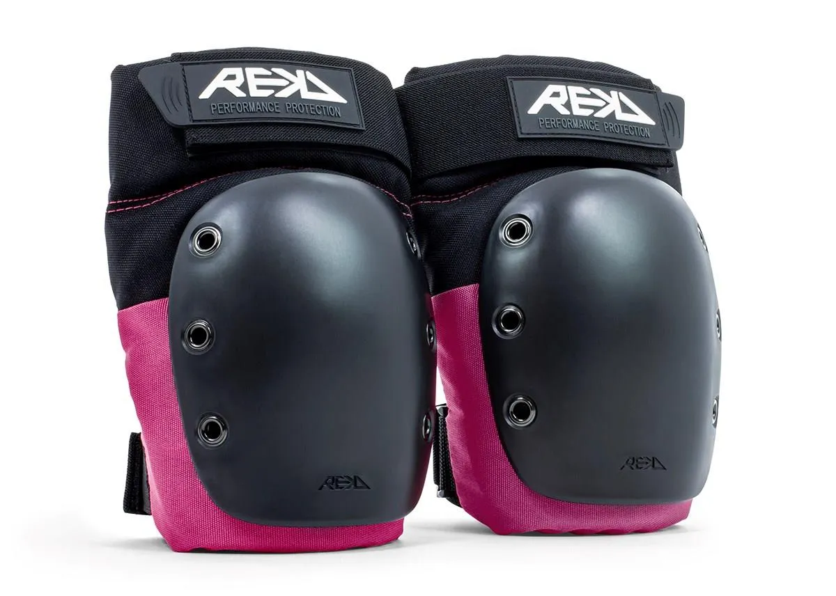 REKD Skateboard Skate Scooter BMX Ramp Knee Pads - Black / Pink