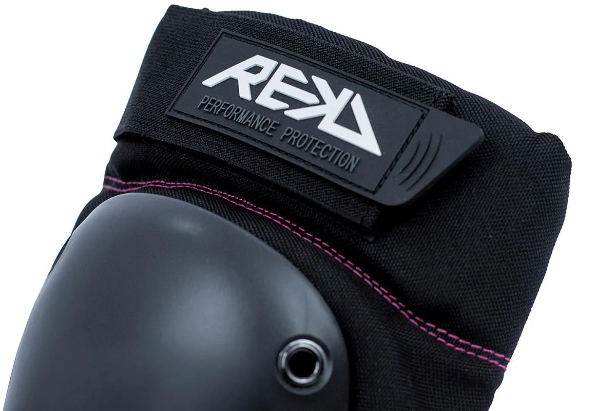 REKD Skateboard Skate Scooter BMX Ramp Knee Pads - Black / Pink