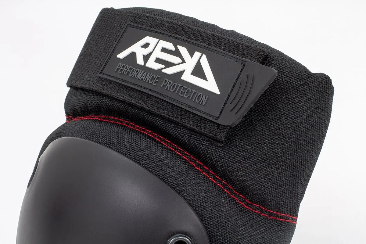 REKD Skateboard Skate Scooter BMX Ramp Knee Pads - Black / Red