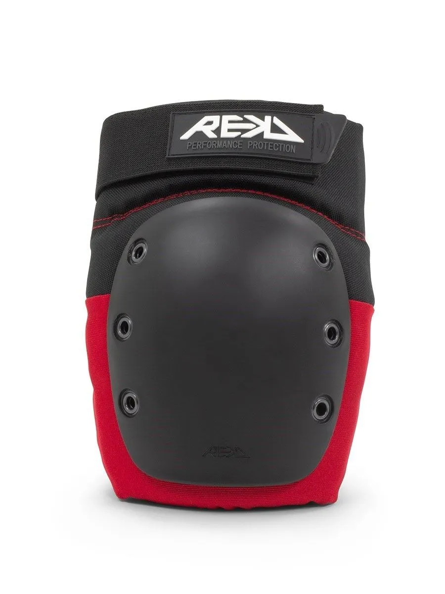 REKD Skateboard Skate Scooter BMX Ramp Knee Pads - Black / Red