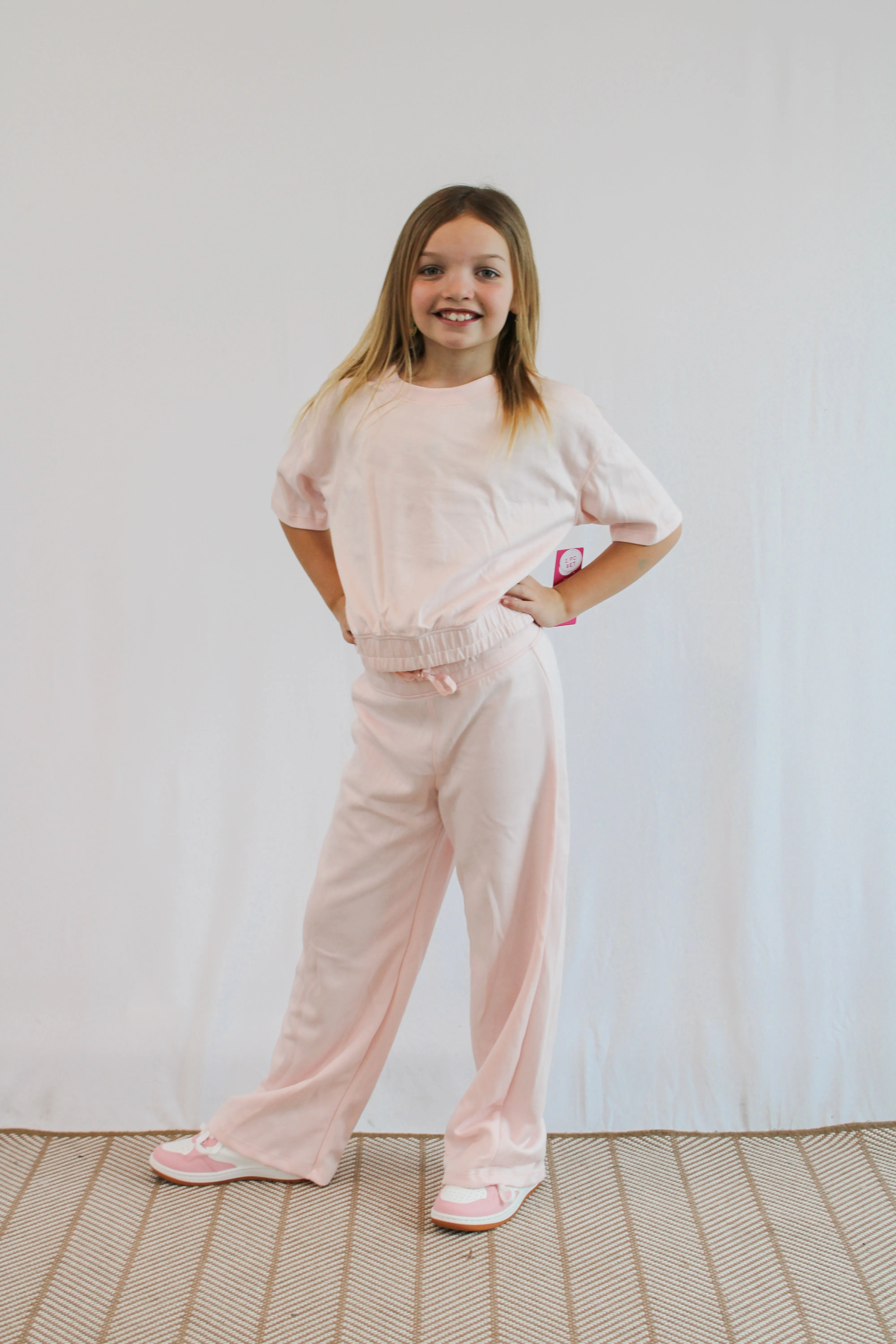 RENLEE GIRLS SCUBA TOP & PANT SET
