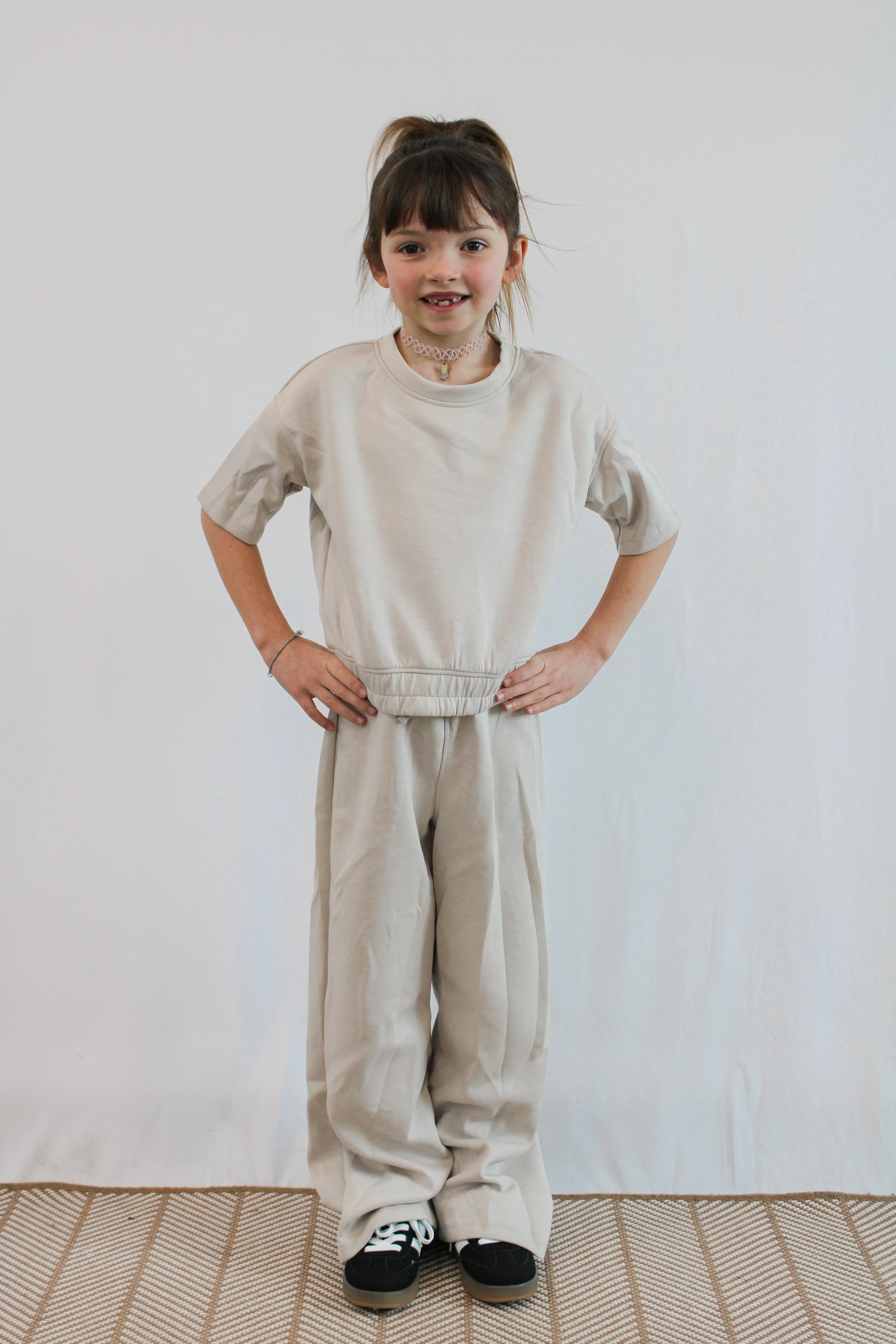 RENLEE GIRLS SCUBA TOP & PANT SET