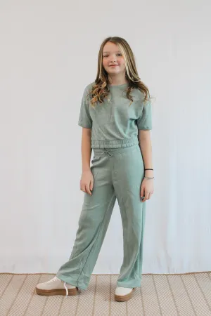 RENLEE GIRLS SCUBA TOP & PANT SET
