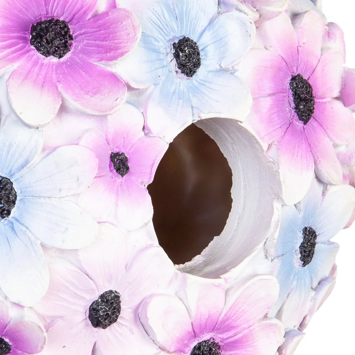 Resin birdhouse,  Purple  Hydrangea,zq84g3350c